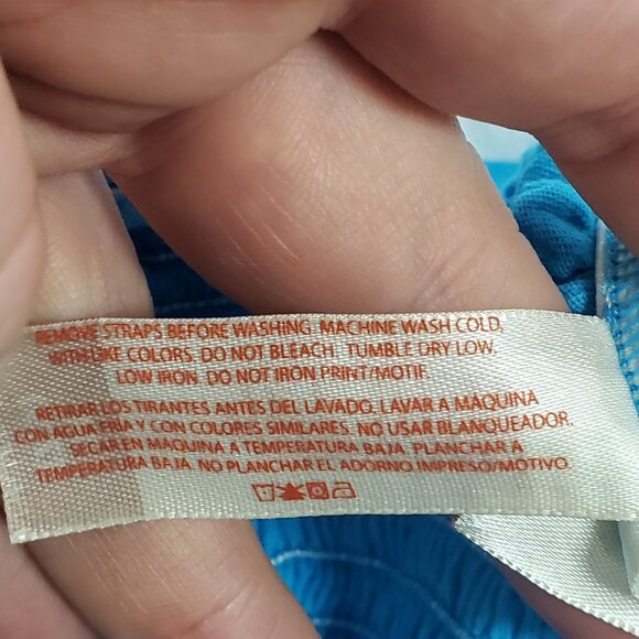 Vintage No Boundaries Juniors Striped Y2K Babydoll Cami Size M Blue Preppy 90S - Picture 6 of 10